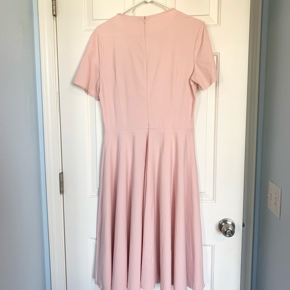 Gown Town Pink Dress with White Trim NWT - Picture 3 of 4